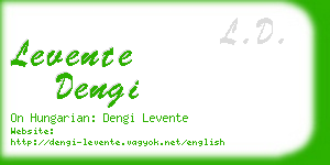 levente dengi business card